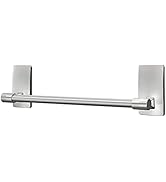 Command Hand Towel Bar Satin Nickel with Water Resistant Command Strips, Bathroom Décor, 9 in Bar...