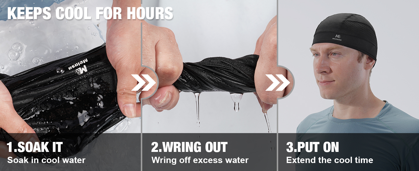 cooling skull cap-After being soaked, it can maintain a cool sensation for over two hours