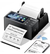 Phomemo 300DPI 4" Touchscreen Wi-Fi 4x6 Thermal Shipping Label Printer | PM643 Wireless AirPrint ...