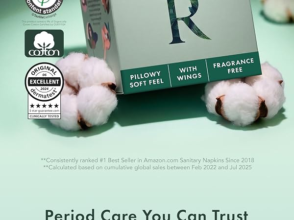 Pads for Women, Period Pads, Feminine Care, Sanitary Napkins, Rael Organic Cotton Cover