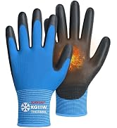 KAYGO 12 Pairs Winter Work Gloves for Men and Women, Thermal Insulated Safety Work Gloves PU Coat...