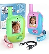 Video Walkie Talkies for Kids 2 Pack,Outdoor Toys for 3-12 Year Old Girls Boys,Rechargeable Kids ...