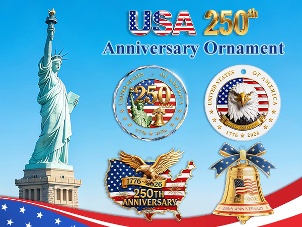 USA 250th Anniversary Ornament