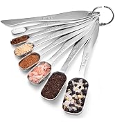 18/8 Stainless Steel Measuring Spoons: Doosu Heavy Duty Rectangular Spoon Square Teaspoon Tablesp...