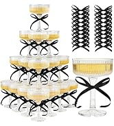 Irosiy Champagne Tower - 7oz. Set of 20 Champagne Flutes Plastic - For Weddings & Parties - Plast...