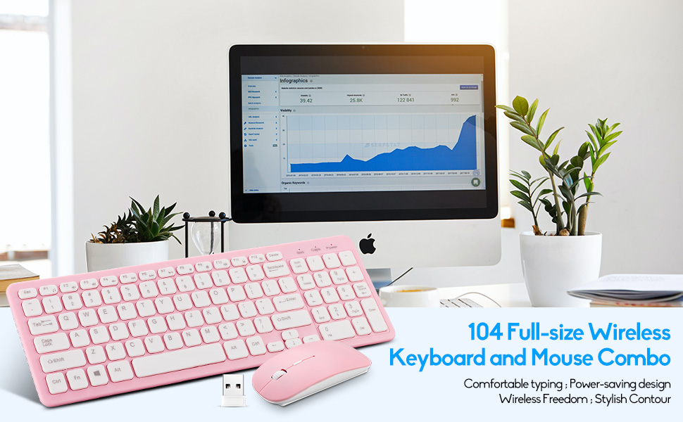 Wireless Keyboard and Mouse Combo