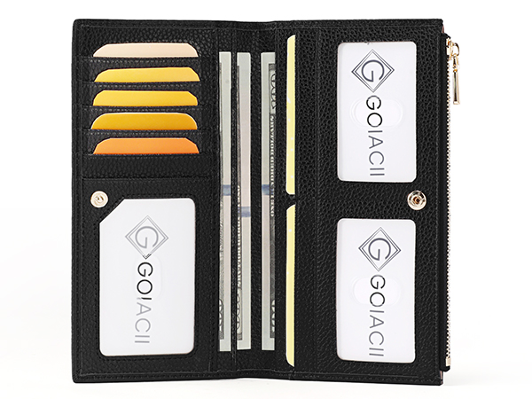 slim wallet women leather