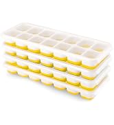 Ice Cube Trays 4 Pack, Airabc Silicone Ice Cube Trays with Removable Lid, Easy-Release Flexible 1...