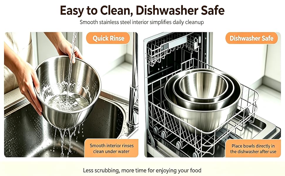 5-Piece Stainless Steel Mixing Bowls Set