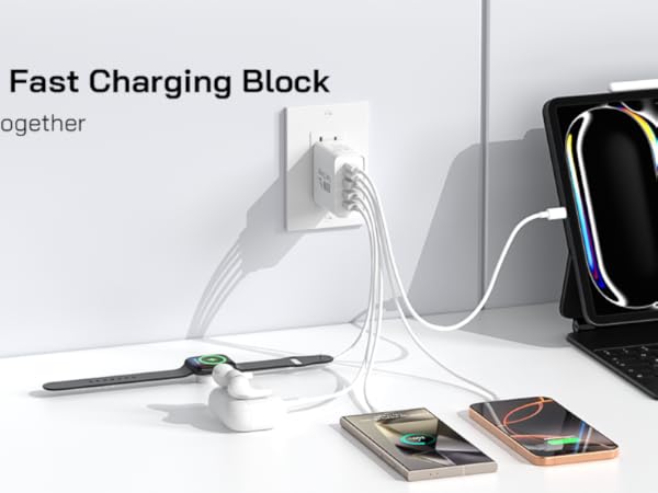60W 5-Port Fast Charging Block