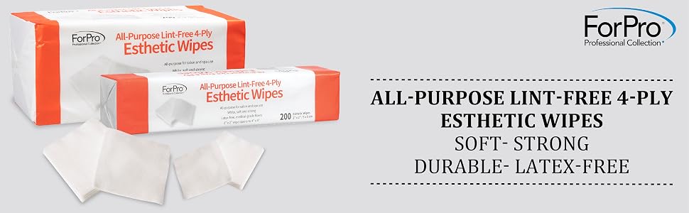 ForPro All-Purpose Lint-Free 4-Ply Esthetic Wipes