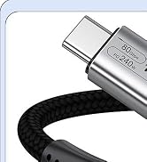 Thunderbolt 5 Cable 1Ft with 80Gbps Data Transfer Up to 120Gbps Bandwidth for Dual 8K/6K Video, 2...