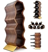 Gusto Nostro Wood Wine Rack, 7 Bottle, 2 Tier Wooden Countertop Free Standing Shelf - Bottle Hold...
