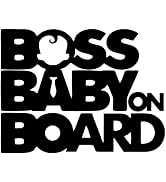 Boss Baby On Board Car-Styling Vehicle Body Window Reflective Sticker Decals, Bumper Stickers, De...