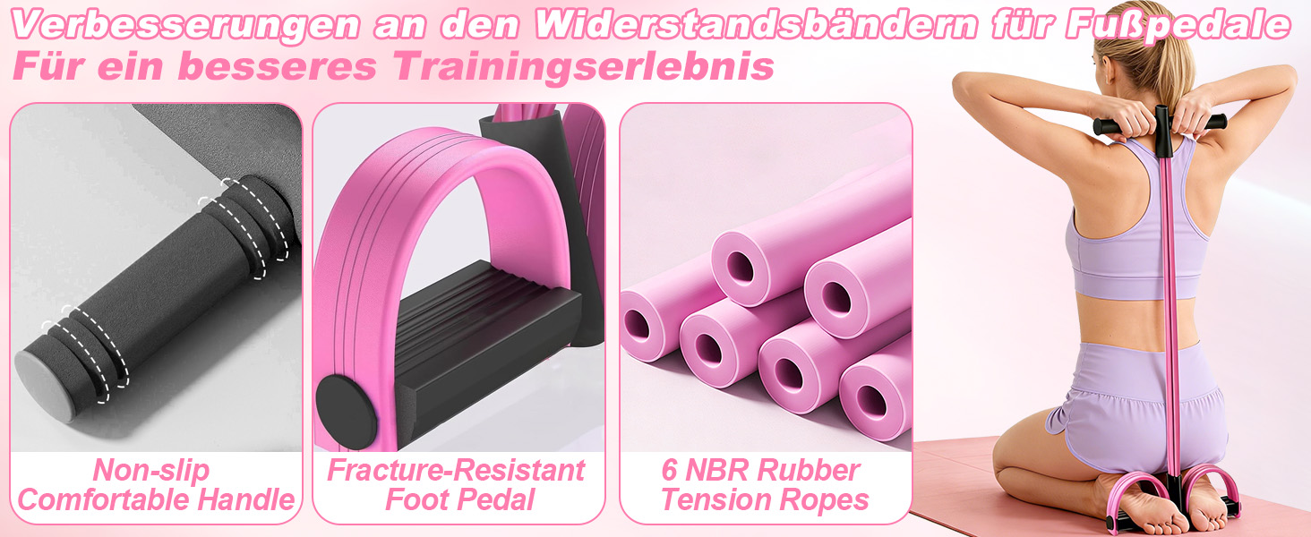 pedal resistance band with handle