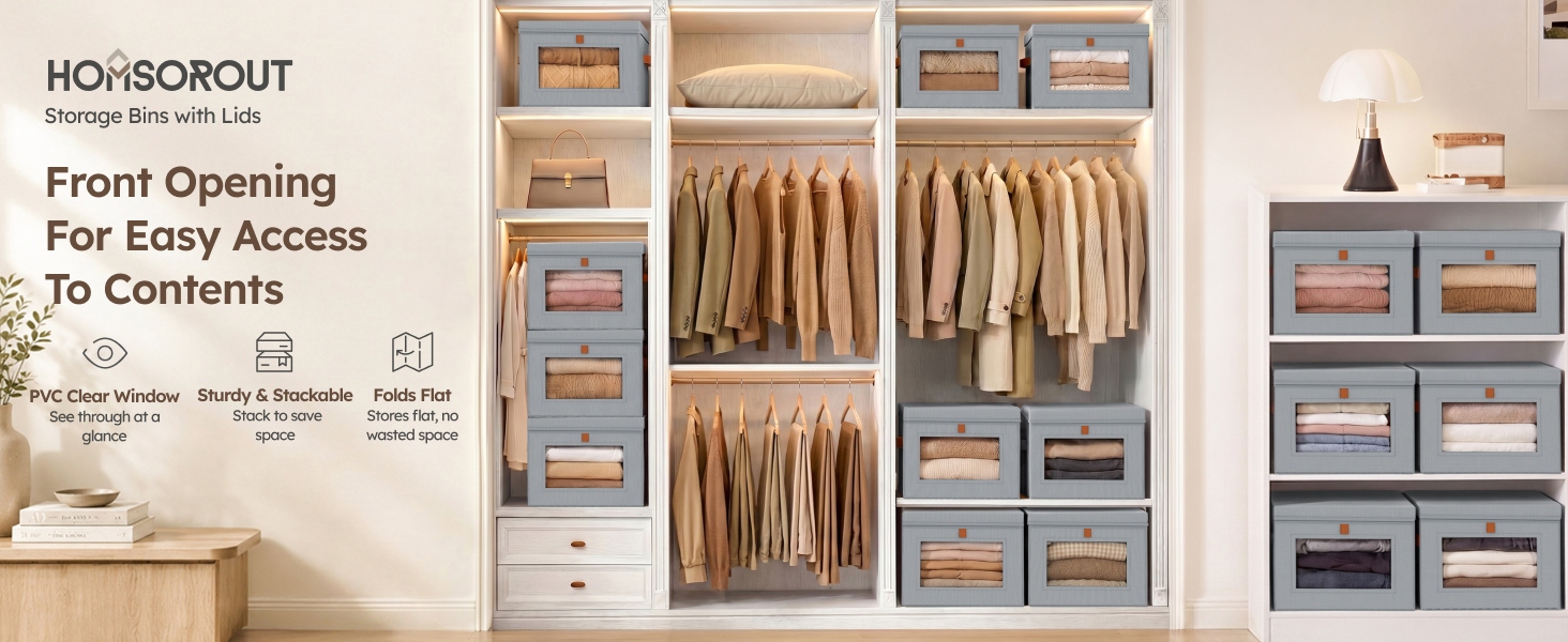 storage bins with lids