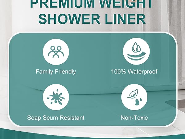 clear shower curtain liner