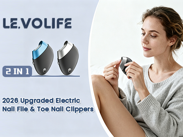 Upgraded Electric Nail Clipper: 2.2mm thick head, 2 speeds, Suitable for Home &amp,travel