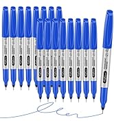 craftinova Ultra Fine Point Permanent Markers Blue, 16 Pack, Extra Fine Tip, Waterproof, Quick Dr...
