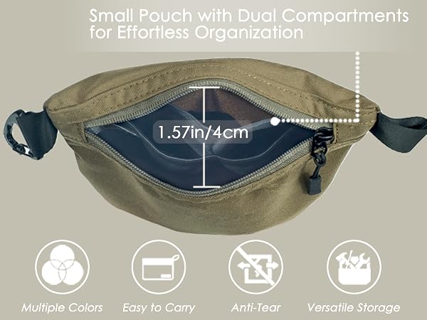 Portable Travel Pouch Bag with Compartments for Small Accessories Storage