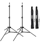 EMART 7 Ft Light Stand for Photography, Portable Photo Video Tripod Stand, 2 Pack Lighting Stand ...