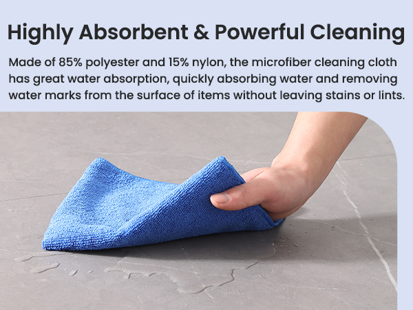 Microfiber Cleaning Cloth,12 Pack Cleaning Rag,Cleaning Towels with 3 Color Assorted 16"x16"