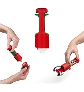 Dreamfarm Hullapit 3-in-1 Fast & Easy Strawberry Huller, Cherry Pitter & Olive Pitter - Red/Green