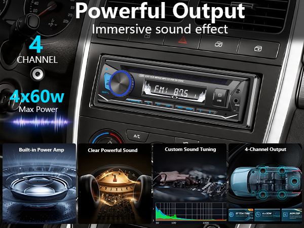 single din radio