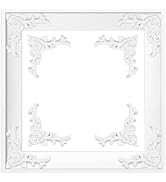 INCREWAY White PVC Corner Rose Decoration, European Bendable Carved Wall Sticker, 5cm Self-Adhesi...