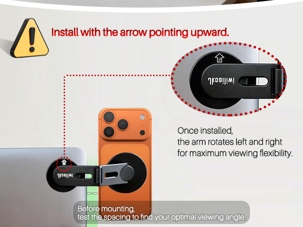 Magnetic Laptop Phone Mount