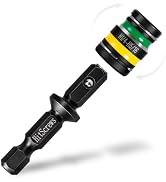 HitScrews 2" Cleanable Reversible 2 in 1 1/4 & 5/16 Magnetic Nut Driver Bit | S2 Steel Impact Fli...