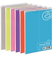 Enday Steno Pads Spiral 6 Pack, 6 x 9, 80 Sheets White Paper, Gregg Rule, Steno Notebook for writ...