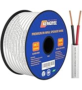 KENGIYEL 14/2 Speaker Wire (50 Feet) 14AWG Gauge in Wall Audio Speaker Wire, Fire Safety CL2 CL3 ...