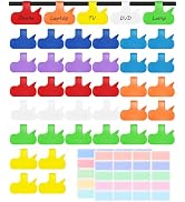 36-Pack Large Cable Labels with 40 Write-On Stickers, Reusable 8-Color Wire Tags for Electronics,...