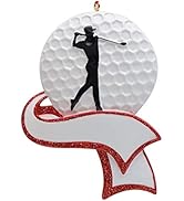 Personalized Golf Christmas Ornament 2022 – Custom Golf Boy Ornament - Polyresin Male Golfer Orna...