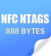 , Programmable NFC Stickers with Adhesive Labels - 888 Bytes Memory, R...