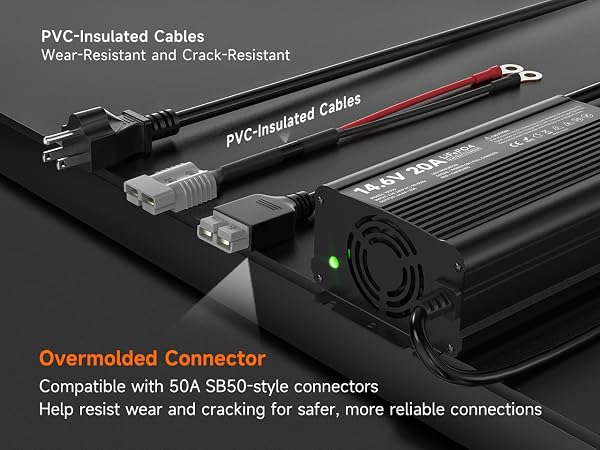 YZPOWER 12V 20A Lithium Battery Charger