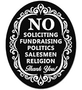 Signs Authority No Soliciting Sign for House | Door Sign for deterring Unwanted Visitors | Larger...