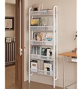 UMDONX Behind The Door Bathroom Shelf Narrow 5-Tier, Space-Saving Slim Storage Shelf Narrow Shelv...