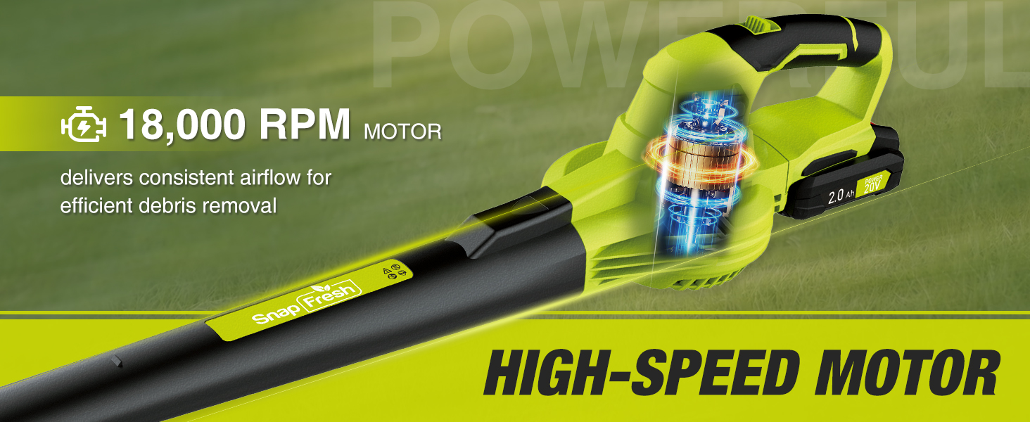 SnapFresh 20V Cordless Leaf Blower