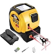 kzxil Laser Tape Measure 3 in 1 Laser Rangefinder Tape Measure | 131Ft/16Ft Measuring Tape, Elect...