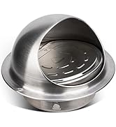 Matework Dryer Vent Cover Outside, 4 Inch Stainless Steel Round Dryer Vent, Auto-Open Wall Vent