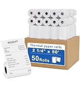 50 Rolls- 2 1/4 X 50 Thermal Receipt Paper Rolls- Fits All Pos Cash Registers, For Clover POS Cas...