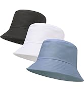3 Packs Unisex Athletic Bucket Hat Solid Colors Sun Hat with UV Protection for Outdoor Sports Pac...