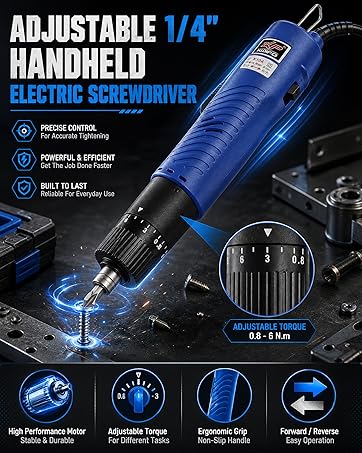 Adjustable 1/4" Handheld Electric Screwdriver