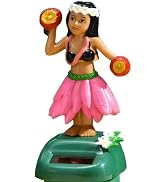ZGLUZP Hawaiian Gir Swinging Solar Powered Hula Girl Dancing Figures Decoration, l Doll Car Dashb...