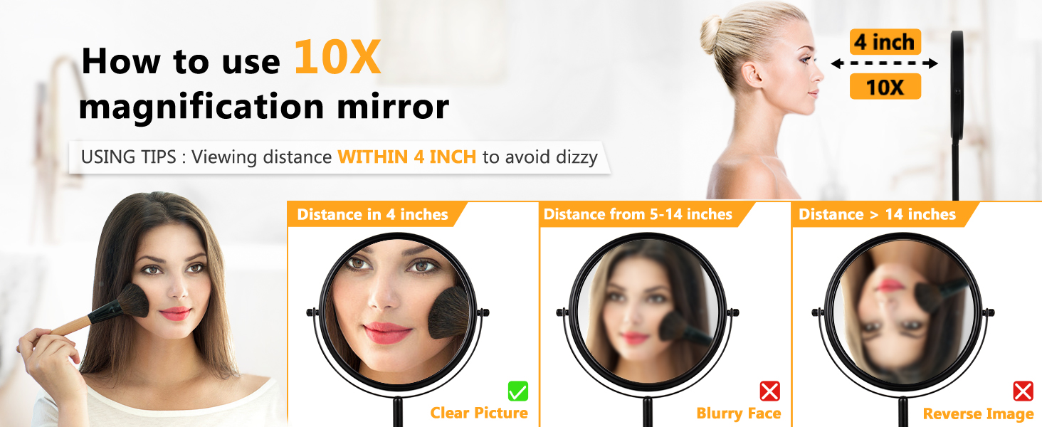 10x magnifying mirror