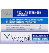 Vagisil Regular Strength Anti-Itch Feminine Cream for Women, Gynecologist Tested, Hypoallergenic,...