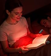 Glocusent 630nm Red Light Reading Light, 26 LEDs Zero Blue book Light, Eye-Care Clip on Book Light