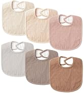 POIKSHARK Muslin Baby Bibs for Unisex Boys Girls, Soft Cotton Baby Drool Bibs, Drooling and Teeth...